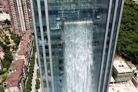 Giant Skyscraper Overflowing Waterfall 29 Giant Skyscraper Overflowing Waterfall