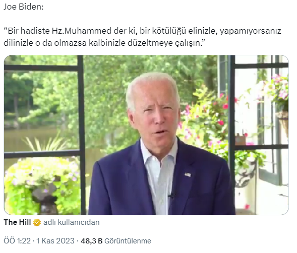 Joe Biden's Prophet. His Speech in which he Read the Hadith of Muhammad! 1 joe biden1