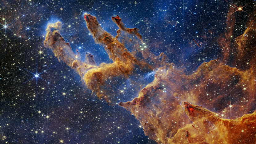 New Images of the Pillars of Creation by James Webb 2 yaratilis sutunlari2